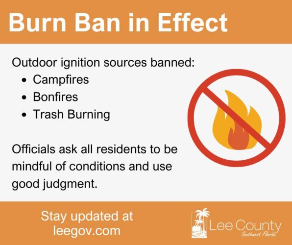 Lee Commissioners enact burn ban for all of Lee County